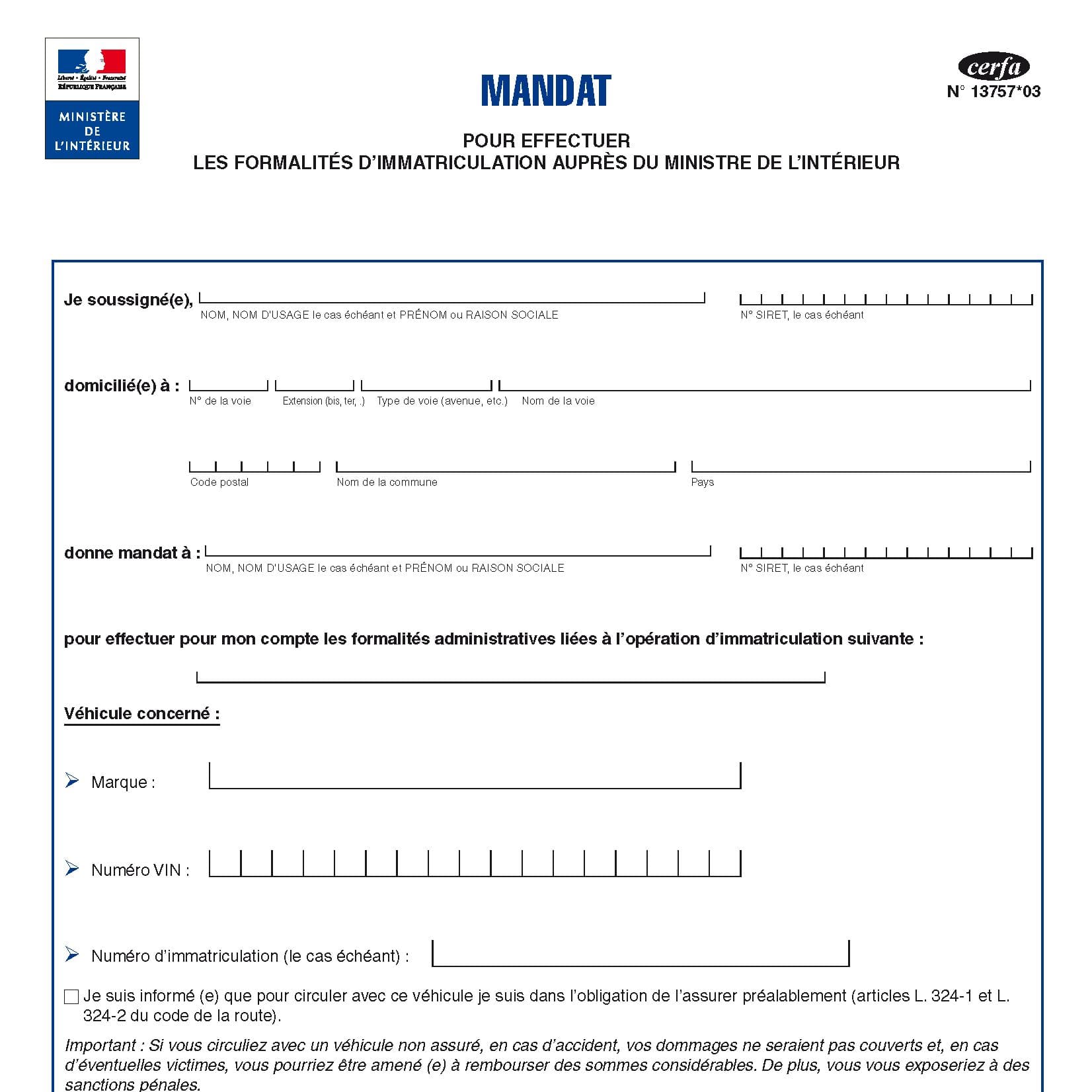 procuration par mandat